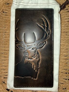 House of Jack Bi-Fold Wallet with Deer Embossed Design - Brown